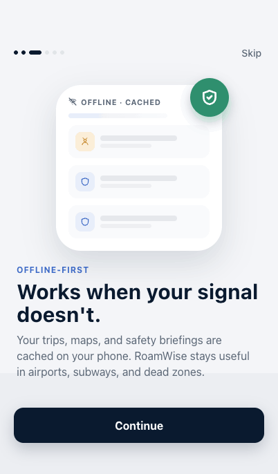 RoamWise offline mode